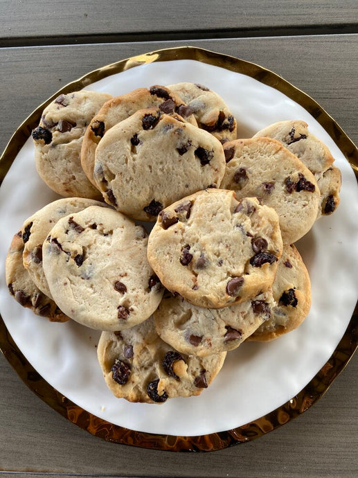 Chocolate Chip Cranberry Goat Cheese Shortbread Cookies Dessert